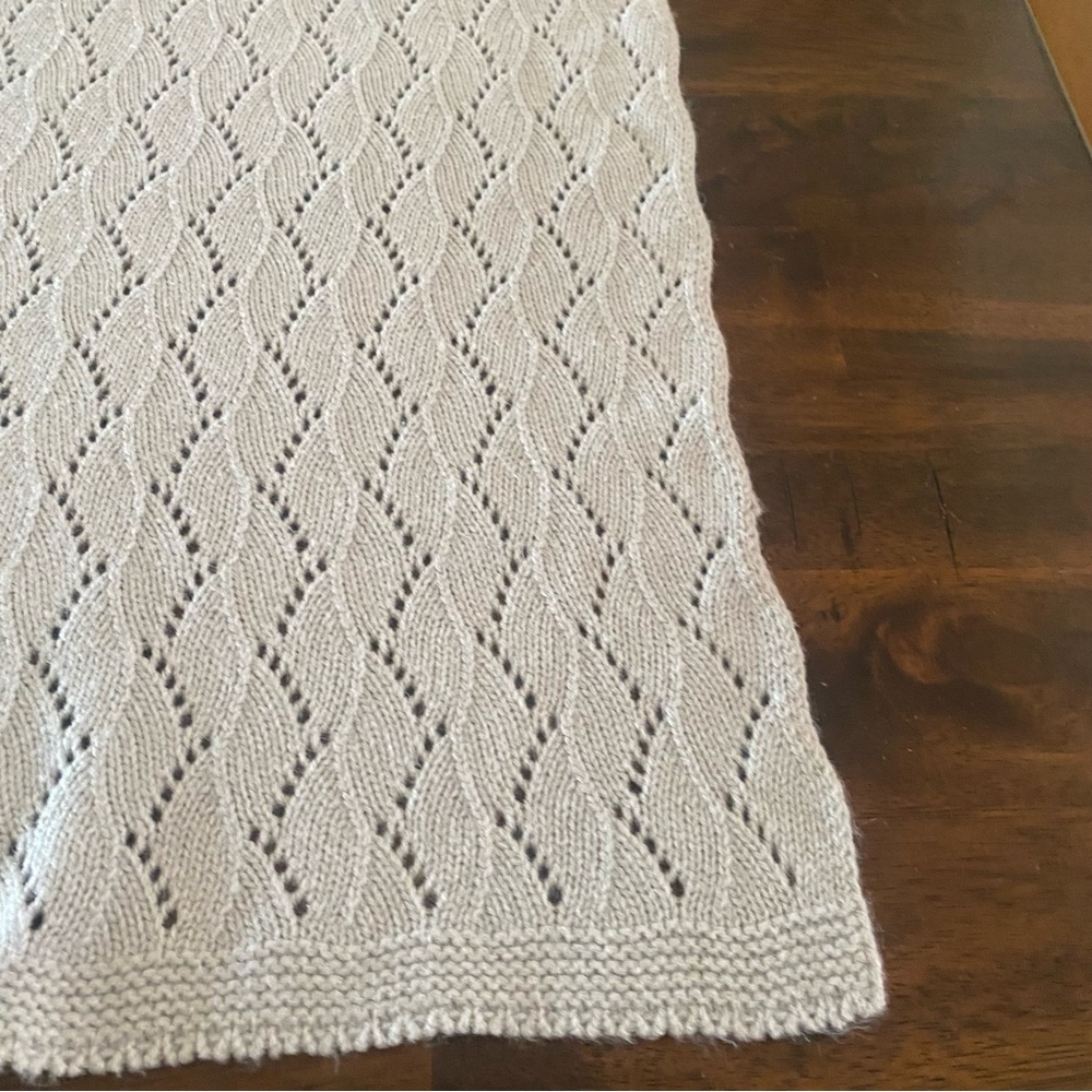 Pottery Barn Kids Pointelle Knit Baby Blanket - Picture 3 of 6